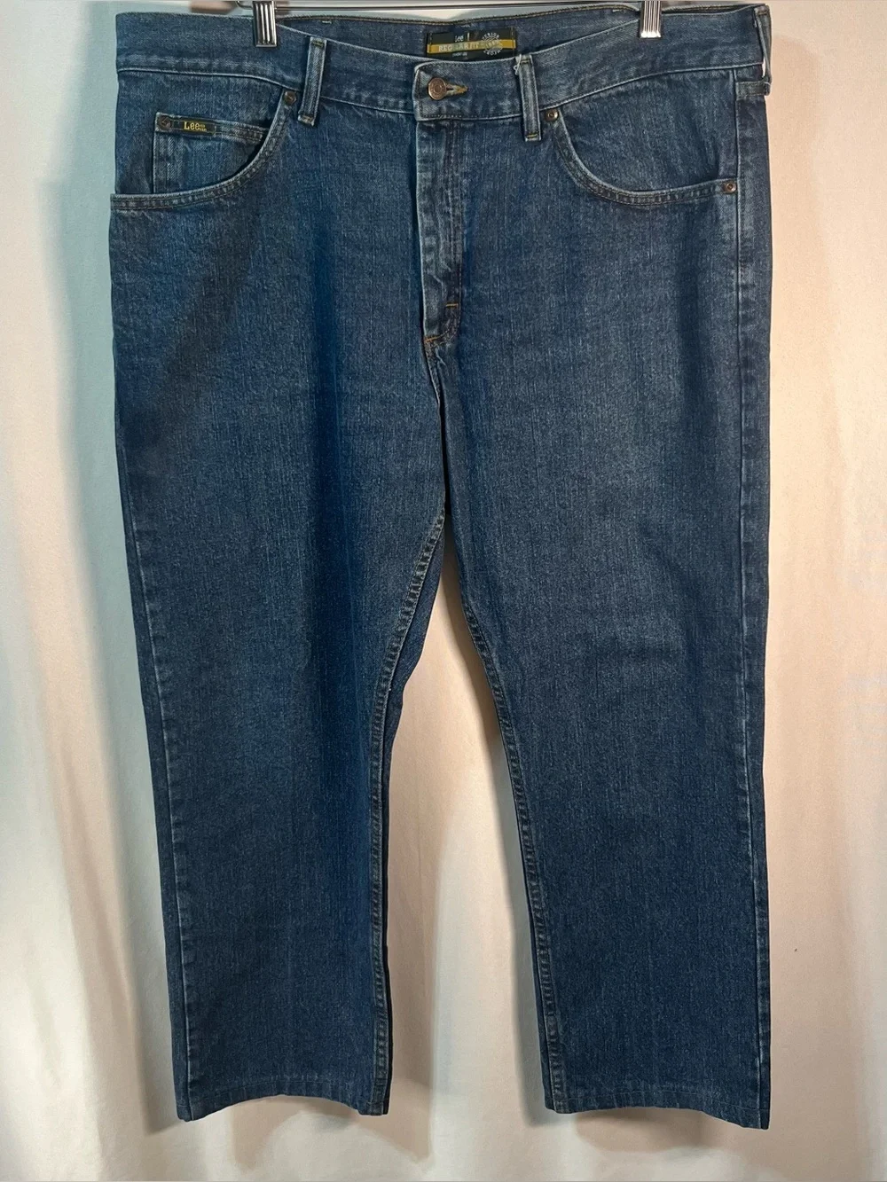 Lee Regular Fit Straight Leg Jeans Mens Size 40x28 Medium Wash Denim